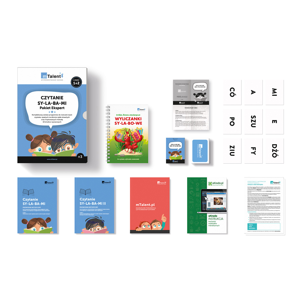 Program multimedialny Czytanie SY-LA-BA-MI 1 i 2 Pakiet Ekspert mTalent