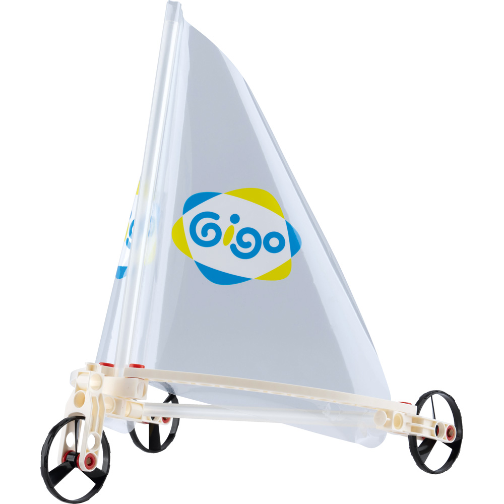 Klocki Gigo - Eksperymenty - żaglówka na kółkach