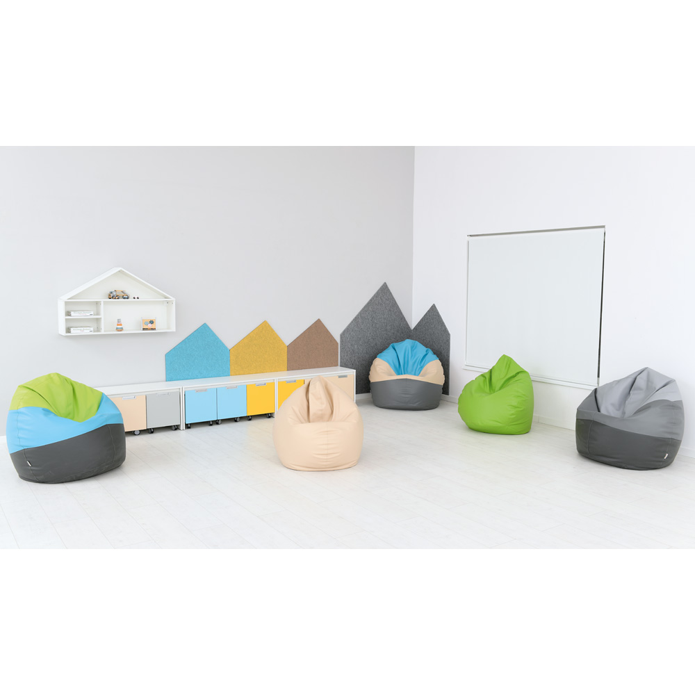 Gruszka duża szaro-beżowo-niebieska - MED